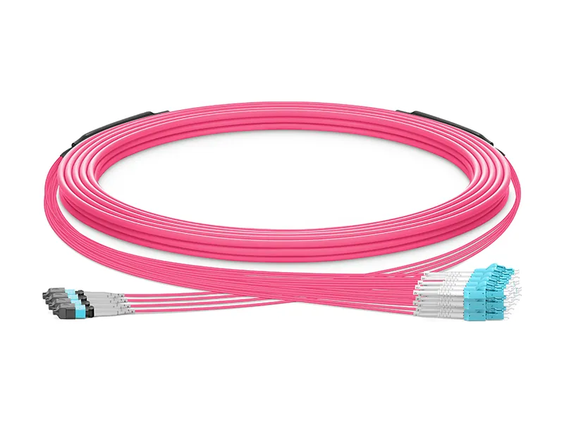 MTP-8转LC UPC Uniboot主干光缆，母头，32芯，OM4，极性B，30m