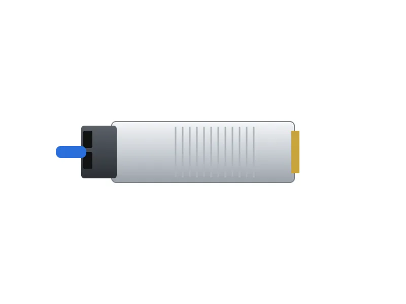 QSFP+-40G-SR4 多模光模块产品示意图